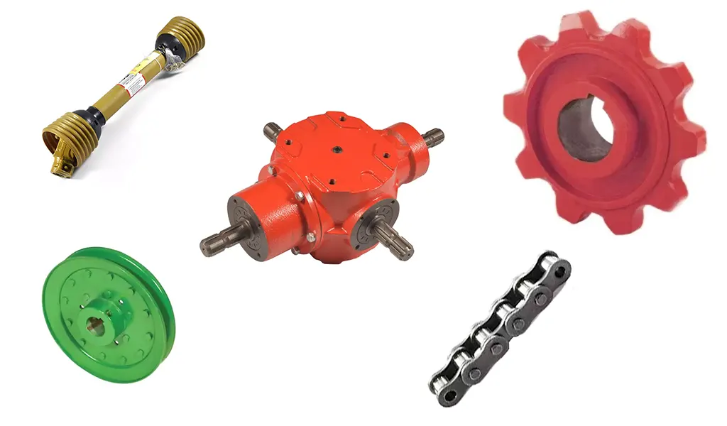 Heavy duty rotary tiller gearbox accessories PTO shaft and agricultural drive components
